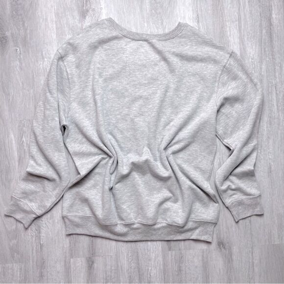 Gray Flower Print Sweatshirt 3X - Picture 3 of 3